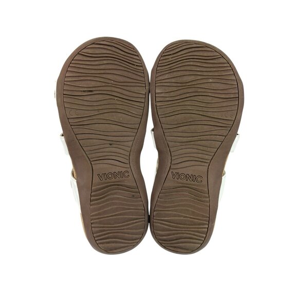 *Vionic Misa Comfort Sandal Womens Size 6W White Orthopedic Slide Summer Shoe - Picture 9 of 12